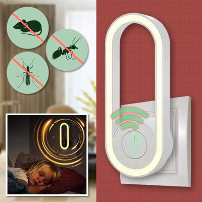 Repelent de țânțari cu ultrasunete cu lumină LED |ANTIMOSI