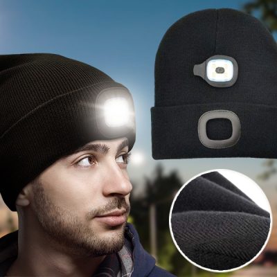 Căciulă călduroasă de iarnă cu lumină LED | LEDBEANIE