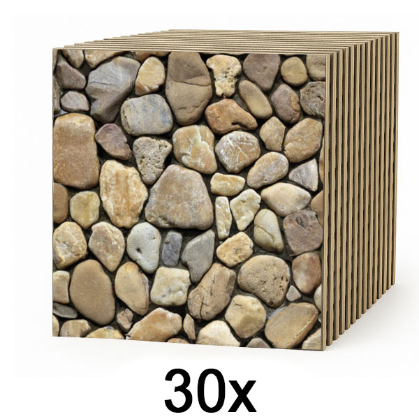 3x Tapet 3D cu imitație de piatră (10 buc) | STONEBLOCKS