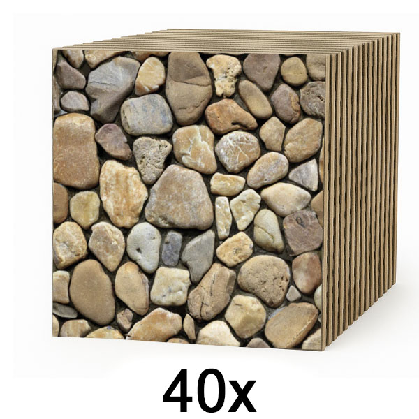 4x Tapet 3D cu imitație de piatră (10 buc) | STONEBLOCKS